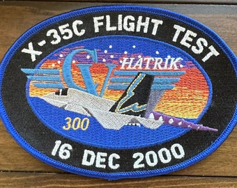 Authentic Lockheed Martin X-35C Joint Strike Fighter Patch- Flight Test - HATRIK-NEW