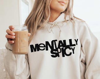 Diseño tipográfico picante mental PNG Sarcástico Divertido Mordaz Salud mental De moda Sarcasmo Divertido Mamá Descarga digital Sublimación Diseño DTF