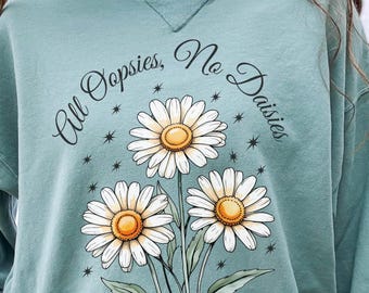 Sublimación floral vintage moderna PNG, PNG sin margaritas, diseño de camiseta con estética de flores silvestres, descarga de un bonito gráfico cottagecore