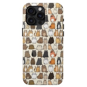 Cat Lover Phone Case, Cartoon Cat iPhone Case, iPhone 15 15 Pro 15 Pro Max 14 13 Pro Max case iPhone 12 case iPhone XS Max Case iPhone11