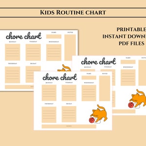 Daily Routine Chart for Kids, Toddler Routine Chart, Home School ...