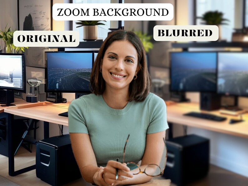 Virtual Background | Zoom Background | Home Office Background | Living ...