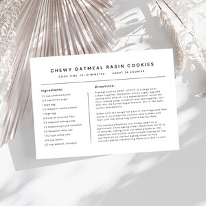 Editable Recipe Card Template: Printable PDF, Canva Edit (Instant Download)