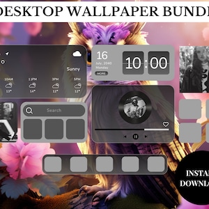 Desktop Wallpaper|Enchanted Owl Wallpaper| Wallpaper Bundle | Digital Wallpaper | Png Files | Instant Download
