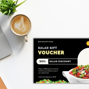 Certificado de regalo editable Tarjeta de fidelización, Programas de fidelización de restaurantes, Plantilla editable, Retención de clientes, Descuentos en alimentos, Descarga instantánea