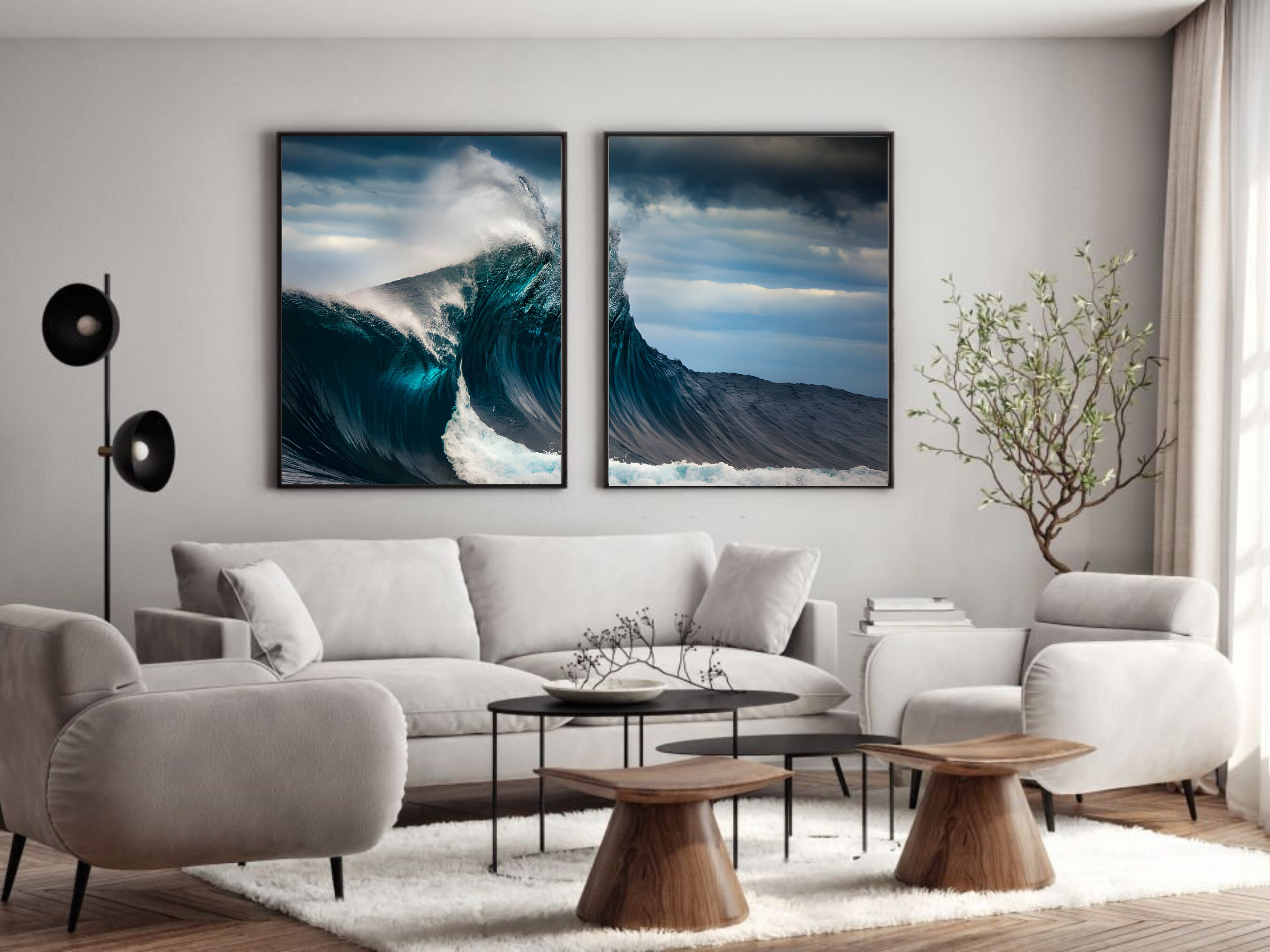 Ocean View Wall Art, Mid Century, Art Prints, Modern Wall Decor, Wall
