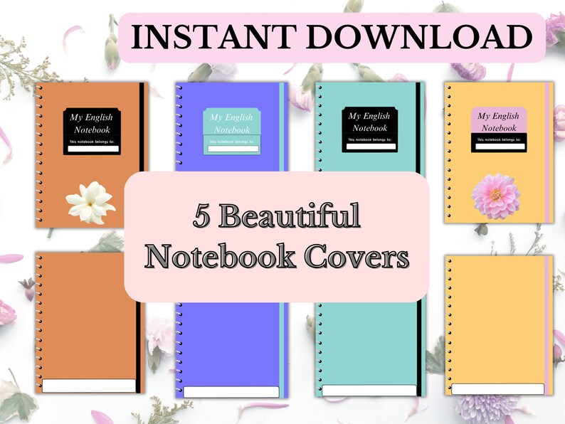 5 Notebook Covers, Notebook Designs, Maths Notebook Covers, Printable ...