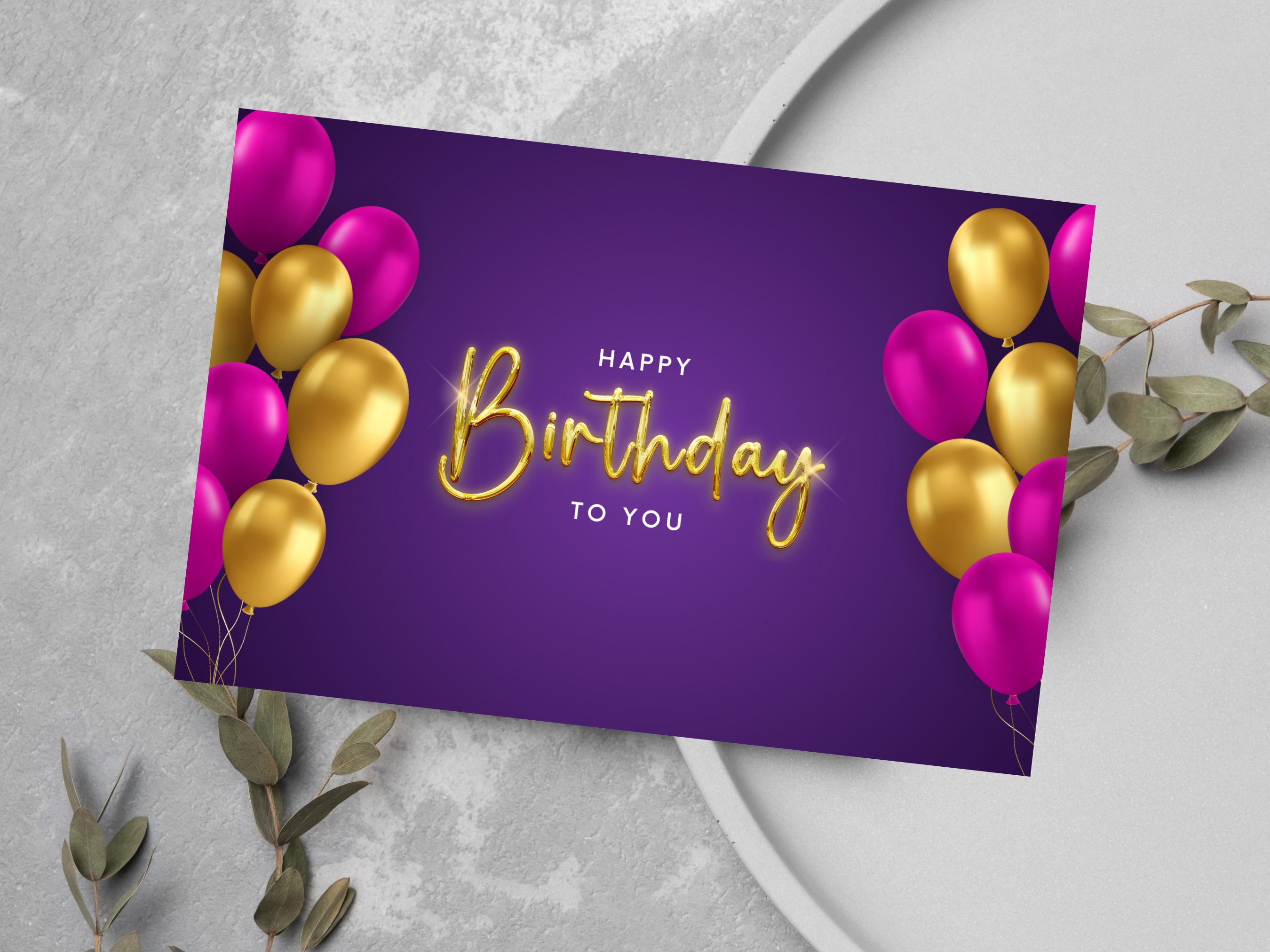 Printable Greetings Card, Printable Birthday Card, Digital Greeting