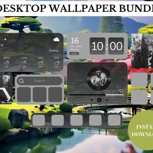 Desktop Wallpaper|Japanese Landscape Wallpaper| Wallpaper Bundle | Digital Wallpaper | Png Files | Instant Download