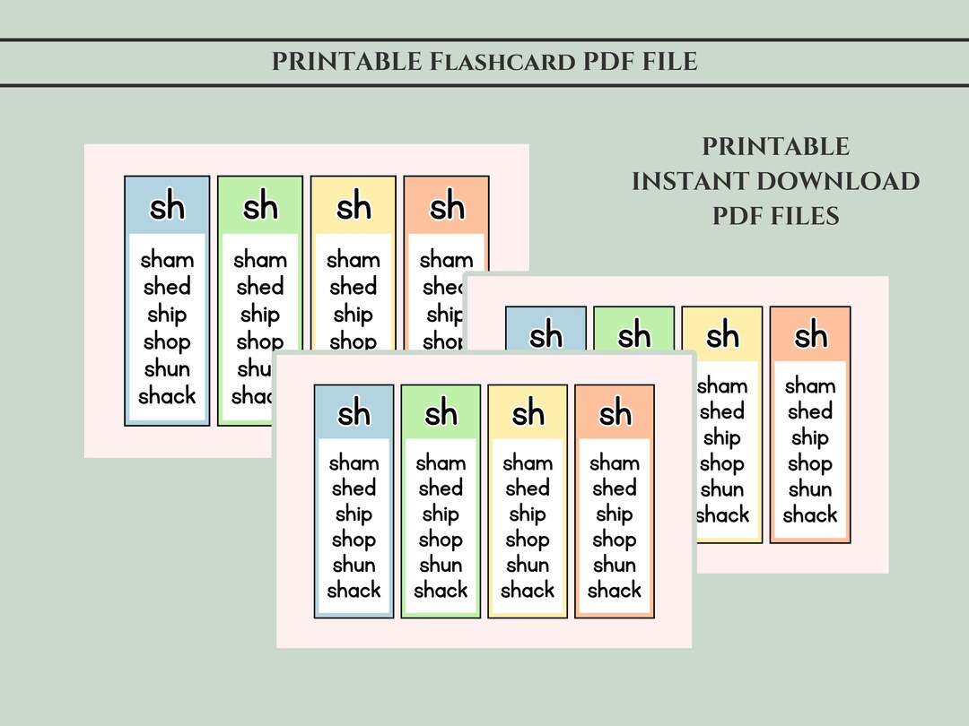 Kids Learning Flash Cards: Preschool Education (printable PDF File) - Etsy