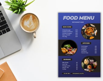 Editable Food Menu, Restaurant Menu, Editable Template, Cuisine selection, Menu Planning, Food Variety, Instant Download