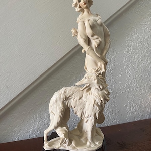 Armani Statues Lady and Dog - Etsy