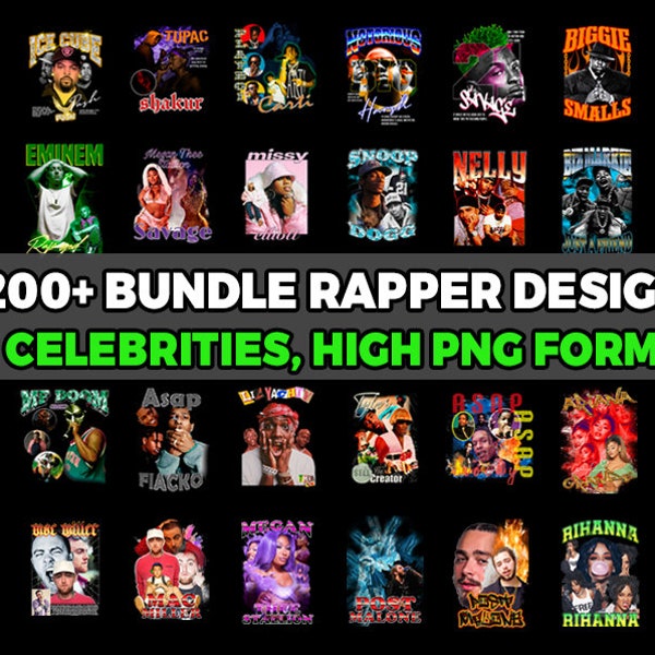 200+ T-Shirt Designs Bundle, Hip Hop Design Bundle, Rock Design Bundle, Bikers Design, Rock Band T-Shirts, Hip Hop T-Shirt, Downloadable fil