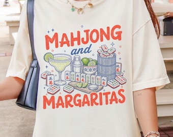 Mahjong And Margs Shirt Mahjong Shirt Comfort Colors Mahjong Tshirt Group Game Shirt Mahjong Girls Night Tee Funny Mahjong Gift Ideas