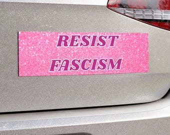 Resist Fascism Subtle Anti Trump Magnet Political Bumper Sticker Magnet Y2k Car Decor Resistance Resist Magnet Anti Fascism Gift