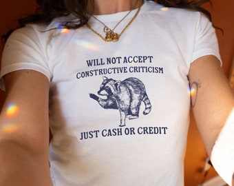 Camiseta divertida de mapache para bebé, camiseta de panda basura, camiseta estética vintage de mapache para bebé, camiseta retro con meme de mapache para mujer