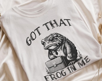 Frosch-Meme-Shirt „Ich hab den Frosch in mir“ – Lustiges T-Shirt – Tolles Froschgeschenk – Y2K-Tiergrafik-T-Shirt – Unisex-T-Shirt – Geschenk für Froschliebhaber