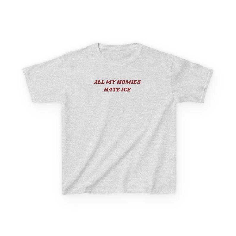All My Homies Hate Ice Baby Tee Pro Immigration Shirt Anti-ICE Protest Top Social Justice Tee Activist Gift Human Rights Protest Shirt Ash