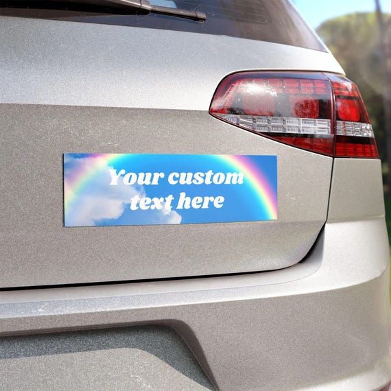 Custom Car Decal Funny Bumper Magnet Y2K Car Accessory Personalized Text Magnet Gen Z Meme Magnet Cute Car Decor Gift For New Driver