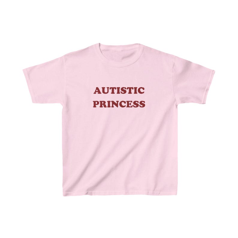 自閉症のプリンセス Y2K ベビーTシャツ 面白い自閉症シャツ 皮肉な彼女へのギフト ADHD 自閉症ミームシャツ 狂ったベビーTシャツ トレンディな90年代ベビーTシャツギフト Light Pink