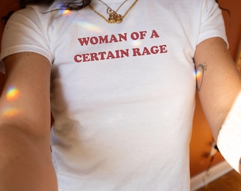 Angry Feminist Shirt Y2K Baby Tee Reproductive Rights Women’s Rights Shirt Pro Choice Shirt Woman Of A Certain Rage Tshirt Gift For Feminist