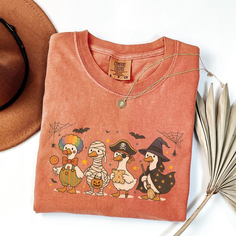 Halloween Goose Shirt Trick Or Treat Goose Tee Funny Halloween Comfort Colors Shirt Silly Goose Spooky Season Shirt Spooky Goosey Shirt
