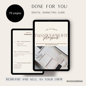 Done for You: Digital Marketing Guide/eBook w/ Master Resell Rights (MRR) and Private Label Rights (PLR) - a Digital Marketing (DFY) Product