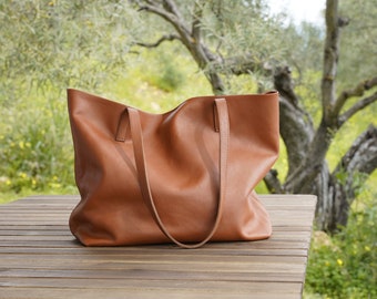 Bolso Tote de Cuero Cuero hecho a mano en Italia