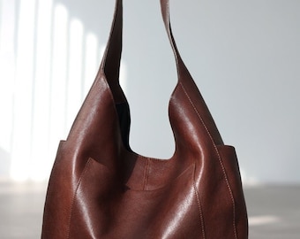 Leather Hobo Bag,Leather shoulder bag,two color,Leather bag