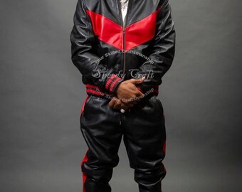 Vintage Red on Black, Classic Adidas A-15 Superstar, Leather