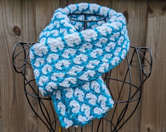 Soft handmade crochet shell stitch scarf