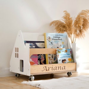 Personalized Montessori Bookshelf, Nursery Bookshelf, Montessori Furniture, Toddler Bookshelf, 1 Year old Girl and Boy Gift, Kids Bookcase