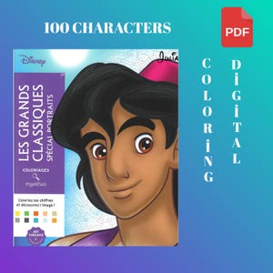 Coloriages Les grands classiques mystères,  Digital coloring book, 100+ pages Disney Coloring Book, PDF Coloring Book,Color by Numbers,