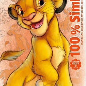 Coloriages Mysteres Simba, Digital, 100+ pages, Mystery Coloring, Disney Coloring Book, PDF Coloring Book,