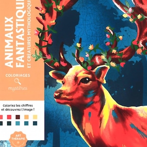 Coloriages Mysteres Animaux fantastiques et créatures mythologiques, Digital, 100+ pages, Mystery Coloring, Disney Coloring Book,