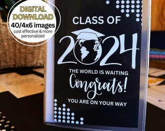 Photobook fillers for personalized gifts | Graduation | Class of 2024 | Gift card Books | Digital Download: Black