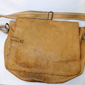 Bolso bandolera vintage Fossil de cuero marrón, tamaño grande, 48 x 38 x 13 cm (ver descripción y fotos).