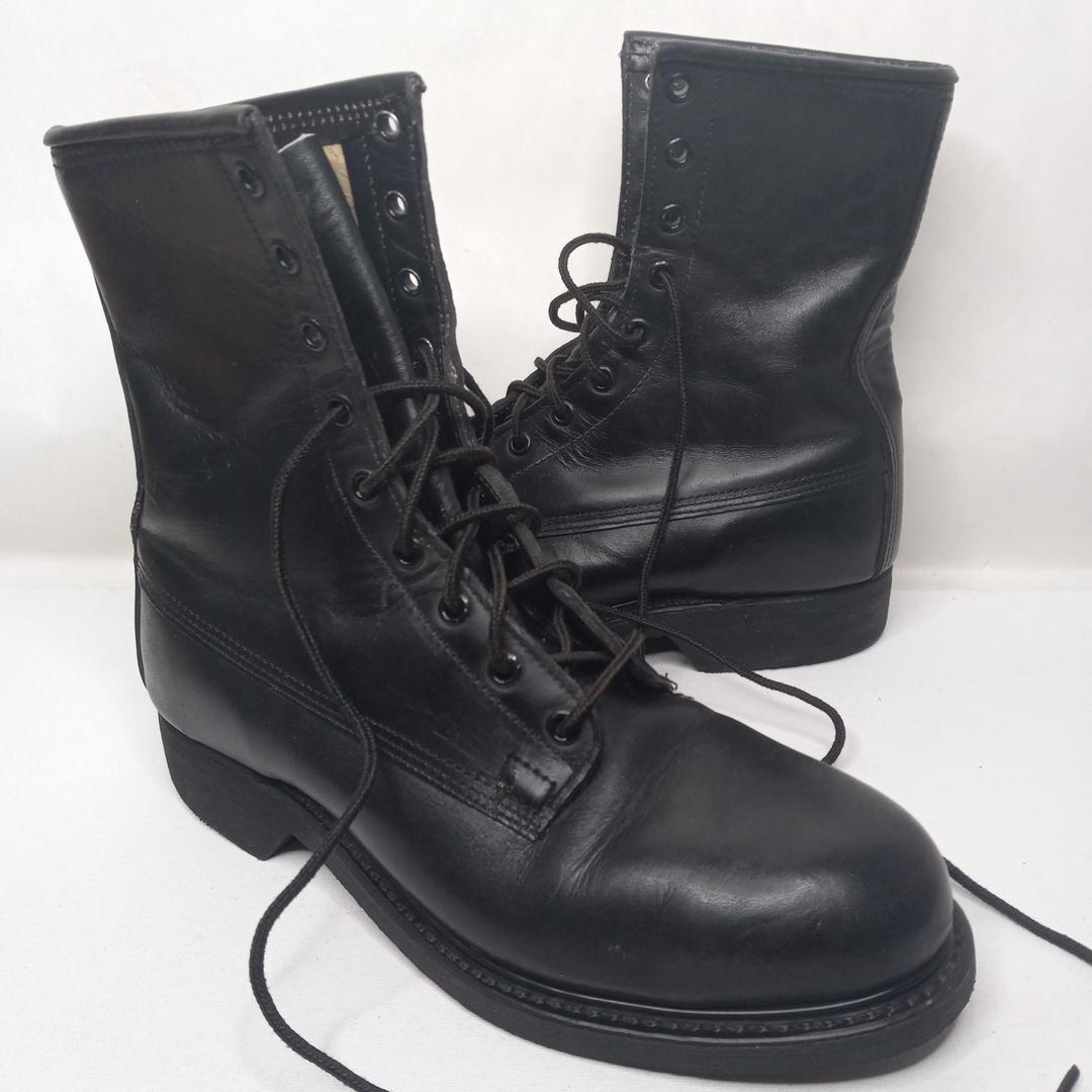 Vintage Cove Shoe Company Boots Mens 6R Black Leather Military