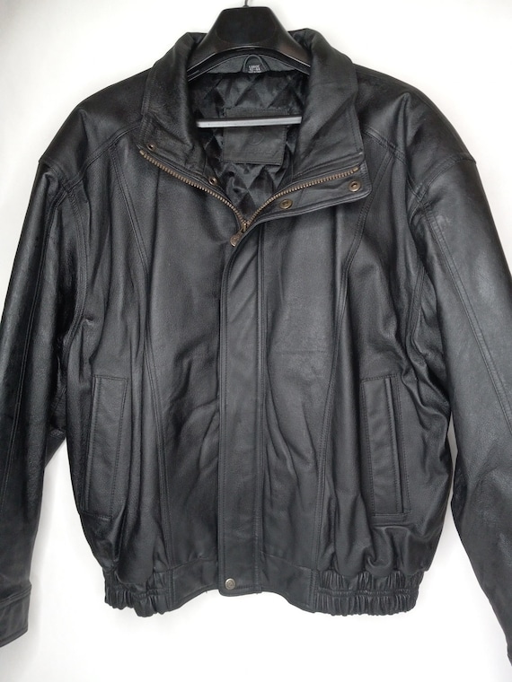 Vtg. Expressions Contemporary Men's Black Leather 