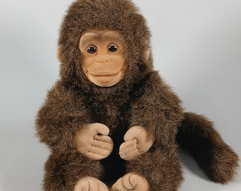 Vintage 1994 Hosung Monkey Plush Puppet - Etsy