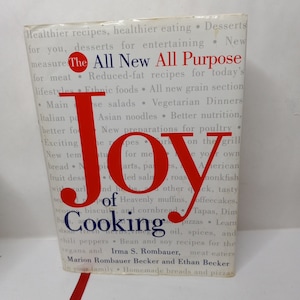 The All New All Purpose Joy of Cooking 1997 HC Cookbook With Bookmark Ribbon