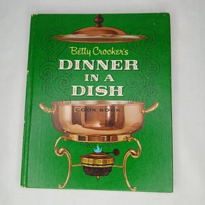 Vintage 1965 Betty Crocker&#39;s Dinner In A Dish Cookbook 1e editie 3e druk