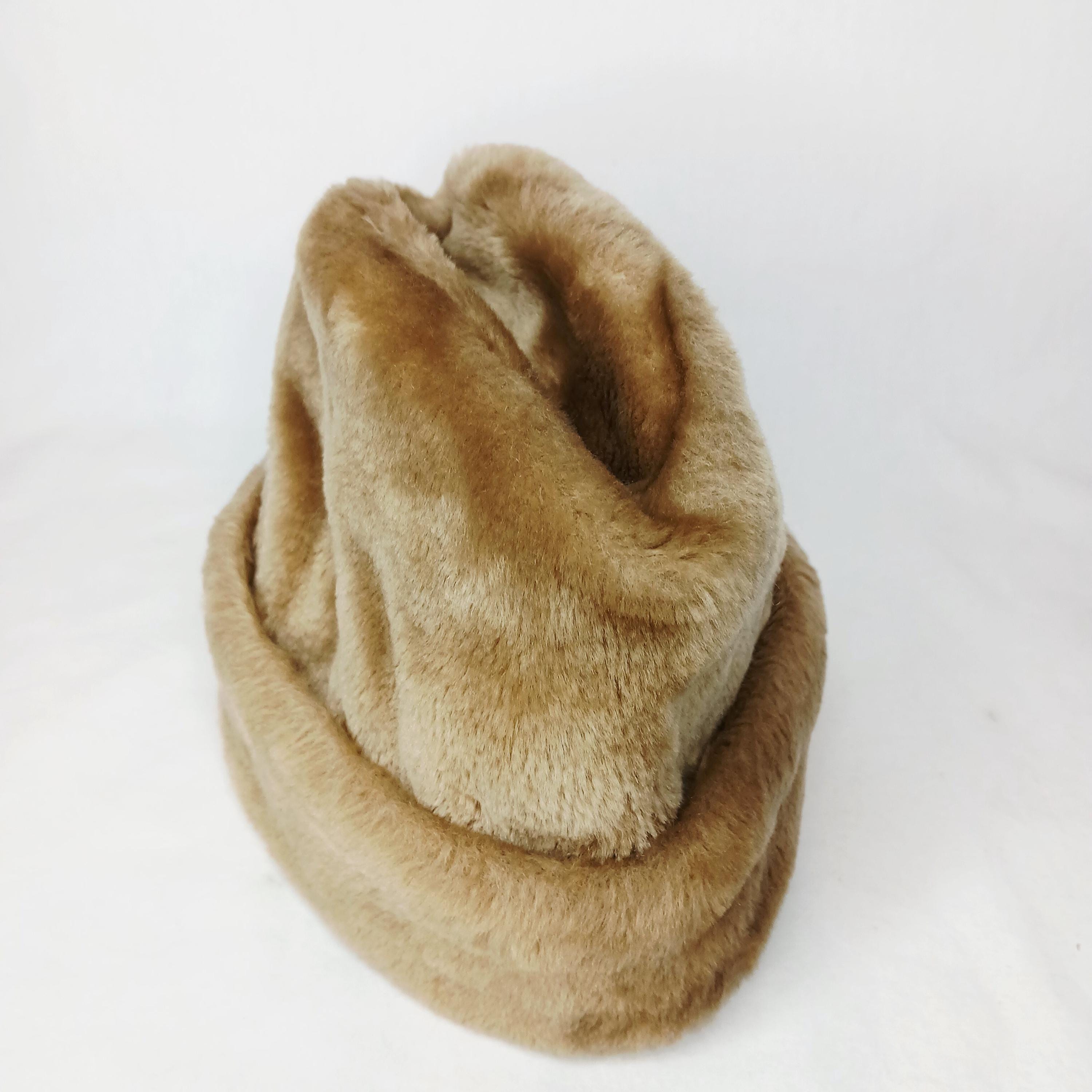 Vintage Brown Faux Fur Scarf Hat Banned Brown Faux Fur Lorna Hat – Unique Vintage main image 2
