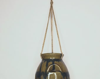 Vintage Apex Pottery Liten 15 cm Jordgubbshängande inomhusplanter SE BESKRIVNING