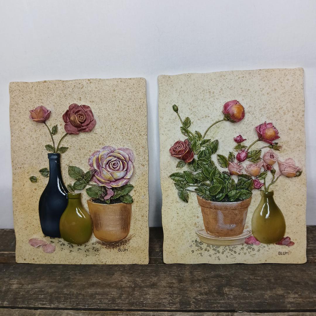 チューリップと蜜蜂のウォールプレート　壁掛け／Cheri Blumヴィンテージ Amazon.com: Luxe Metal Art 'Chinoiserie 4' by Cheri Blum
