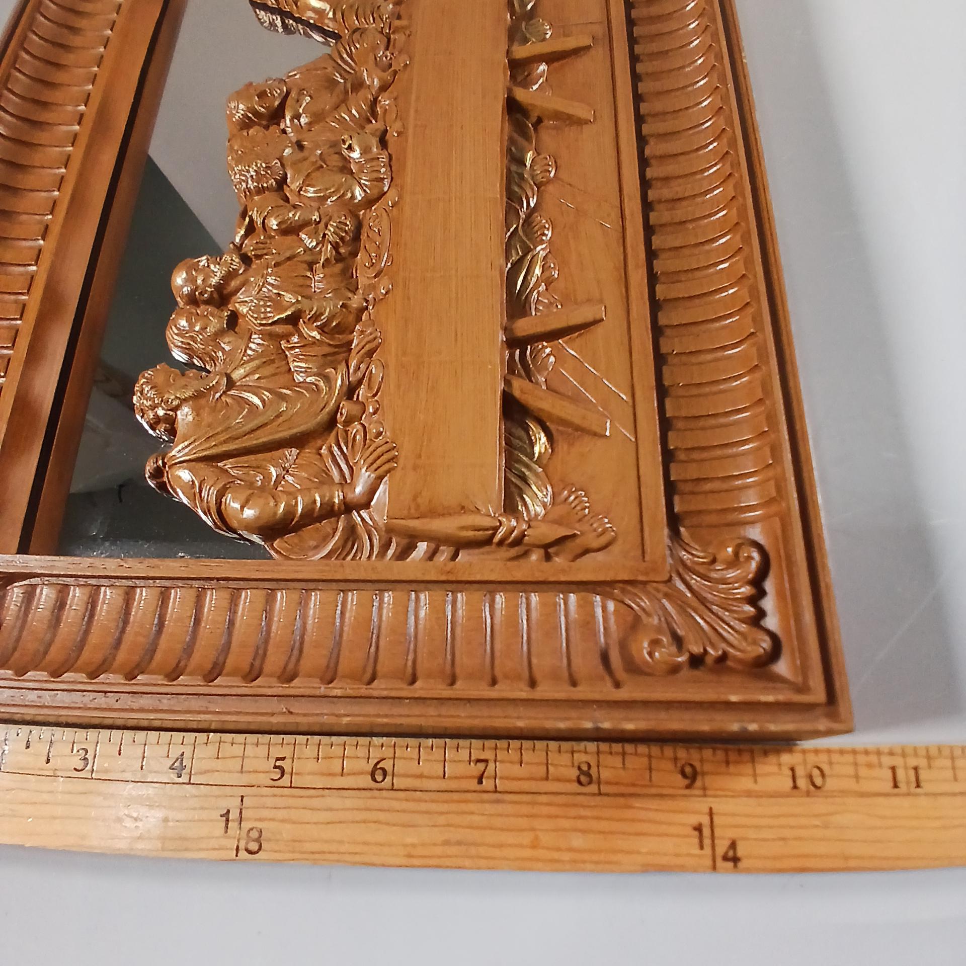 Vintage Homco Last Supper Mirror 3D Picture Wall Hanging Religious Home ...
