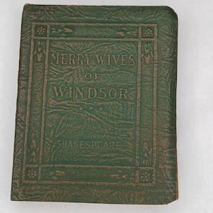 Little Leather Library Book - Merry Wives Of Windsor- by William Shakespeare Antique 1920&#39;s Redcroft Edition