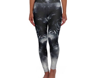 Dark Clouded Rose, Leggings mit hoher Taille, Yoga-Leggings, individuelle Leggings, Workout, Damen-Yoga-Leggings, Activewear