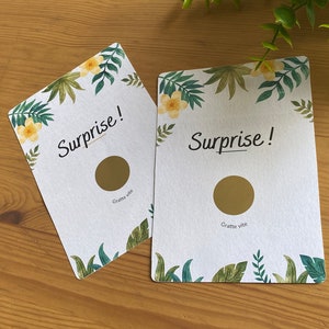 Annonce - Carte à gratter demande parrain / marraine