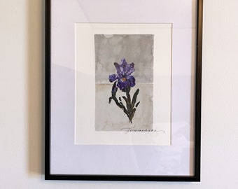 Tennessee Iris Art Print, Floral Impressionist Home Decor